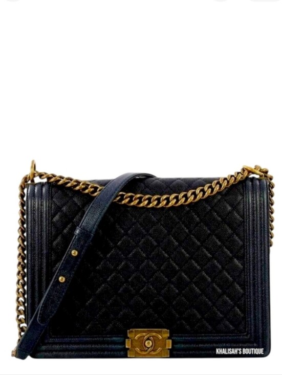 CHANEL Handbags - BNIB! VERY RARE! CHANEL BOY JUMBO Large Flap Messenger Shoulder Bag Black CAVIAR